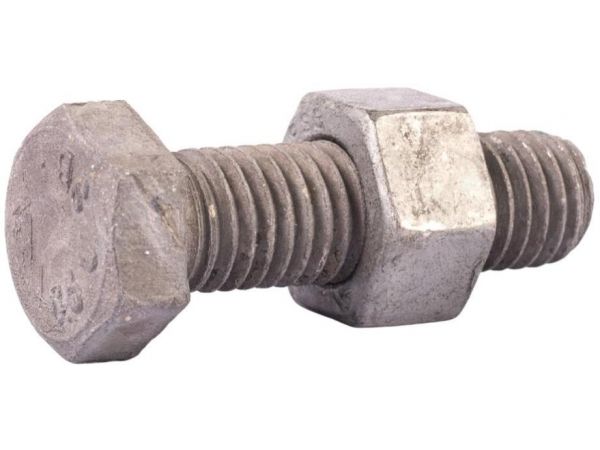 En 15048, sestava pro ocelové konstrukce (šroub iso 4017 + matice iso 4032) pro nepředpjaté šroubové spoje sb 8.8/8, zinek žárov