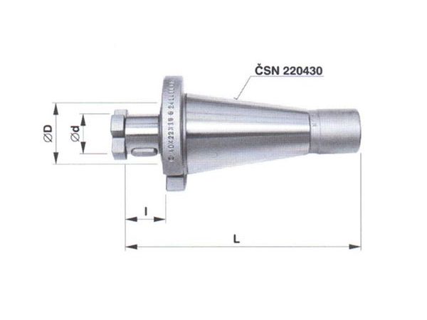Frézovací trn s kuželovou stopkou strmou pro válcové čelní frézy 241411