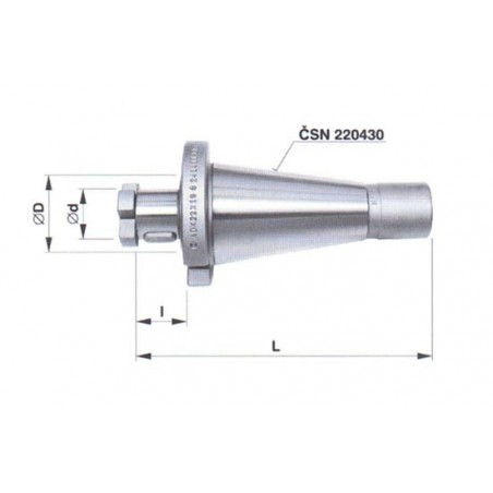 Frézovací trn s kuželovou stopkou strmou pro válcové čelní frézy 241411