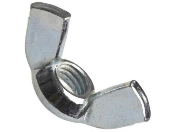 Din 315, matice křídlová, af (americká forma), ocel 04, zinek bílý, m10