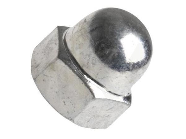 Din 1587 matice klobouková, ocel 6, zinek bílý, m3