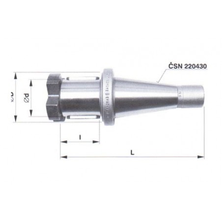 Frézovací trn s kuželovou stopkou strmou pro frézovací hlavy s válcovým vrtáním 241421