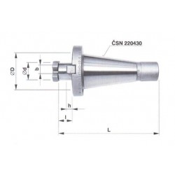 Frézovací trn s kuželovou stopkou strmou s čelními unašeči 241440