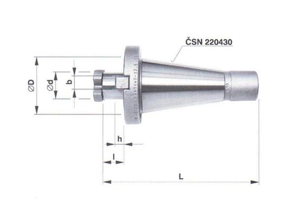 Frézovací trn s kuželovou stopkou strmou s čelními unašeči 241440