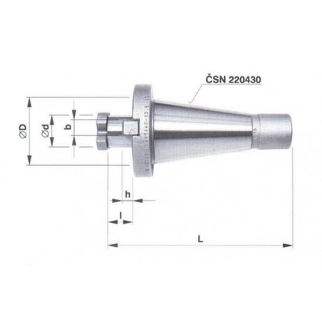 Frézovací trn s kuželovou stopkou strmou s čelními unašeči 241440
