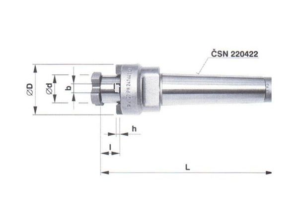 Frézovací trn s kuželovou stopkou morse s čelními unašeči 241441