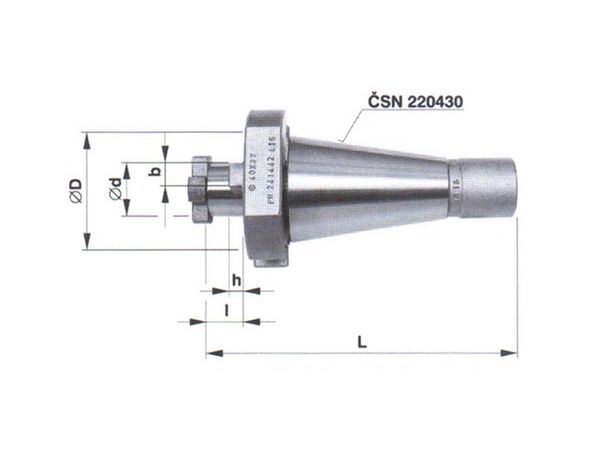 Frézovací trn s kuželovou stopkou strmou s čelními unašeči 241442