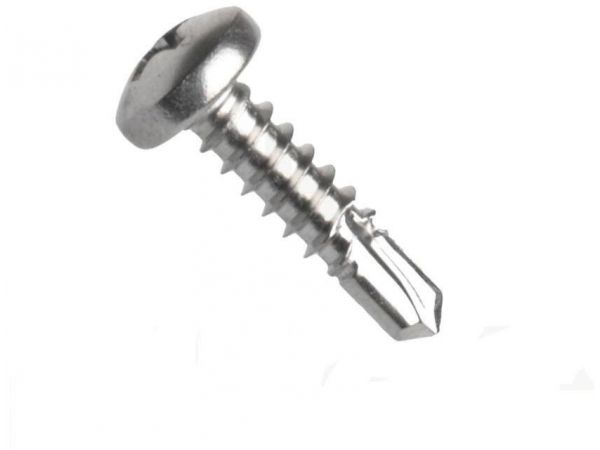 Din 7504-n šroub samovrtný, půlkulatá hlava, drážka phillips, ocel, zinek bílý, 2.9x16