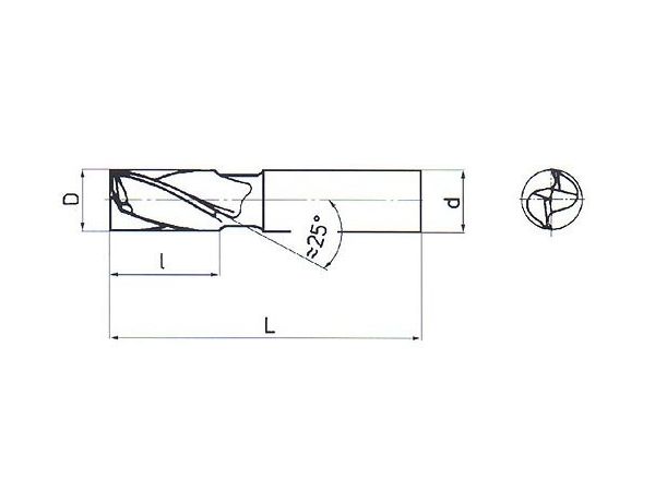 Fréza pro drážky per krátká, nesouměrná F220408