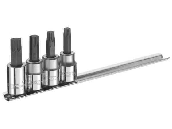 3/8" Sada zástrčných TORX hlavic na liště, 4dílná TONA EXPERT E031807