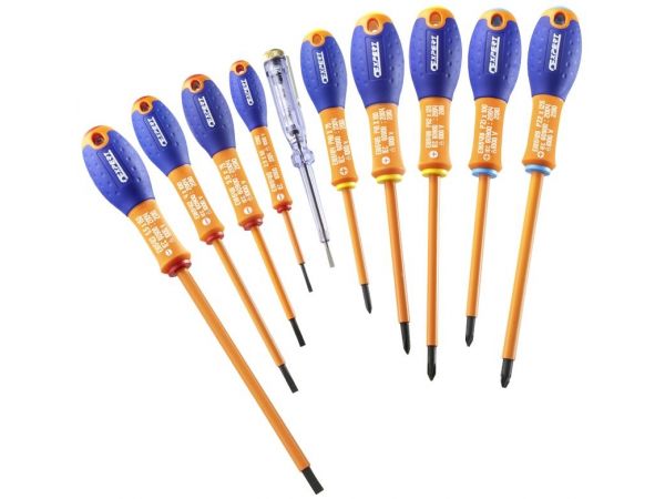 Sada izolovaných šroubováků - plochý /Ph /Pz, 10dílná TONA EXPERT E160912