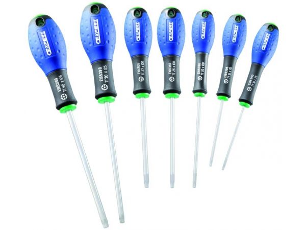 Sada šroubováků TORX, 7dílná s otvorem TONA EXPERT E160909