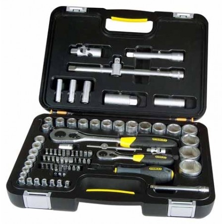 Sada hlavic 1/4" a 1/2" - 77dílná STANLEY
