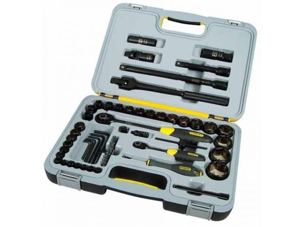 Sada černě chromovaných hlavic 1/4" + 1/2" FatMax STANLEY 1-94-663