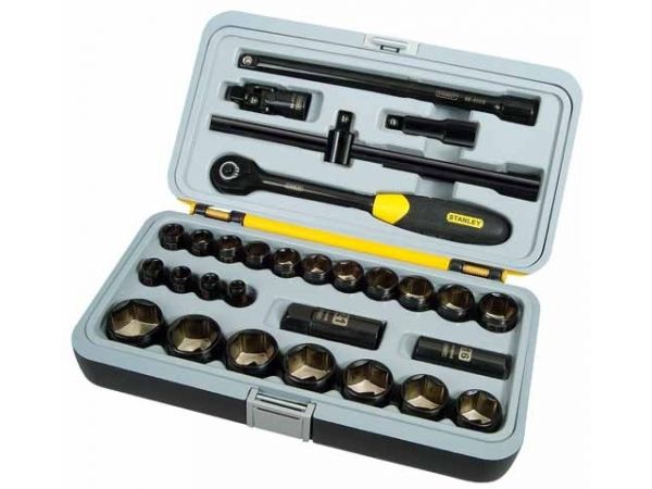 Sada černě chromovaných hlavic FatMax® 1/2" STANLEY 1-94-662