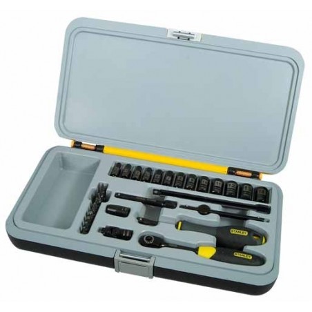 Sada černě chromovaných hlavic FatMax® 1/4" STANLEY 1-94-661