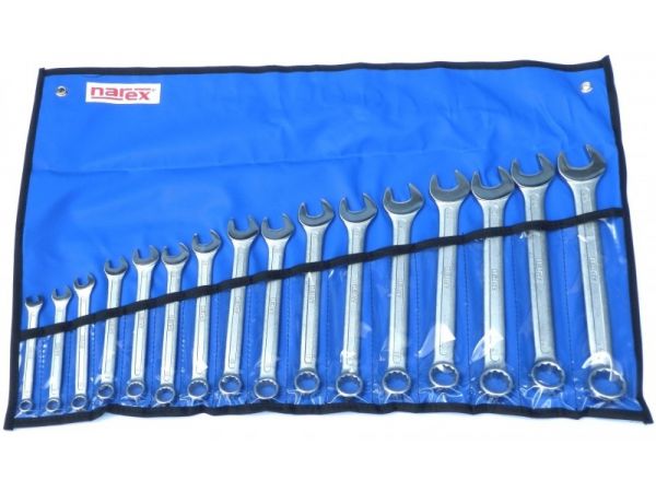 Sada očkoplochých klíčů ve vinylovém pouzdře DIN 3113 - NAREX 230406.616-3113 16-dílná /8-24/