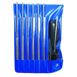 Pilník jehlový, sada 6-dílná s rukojetí PILNIK