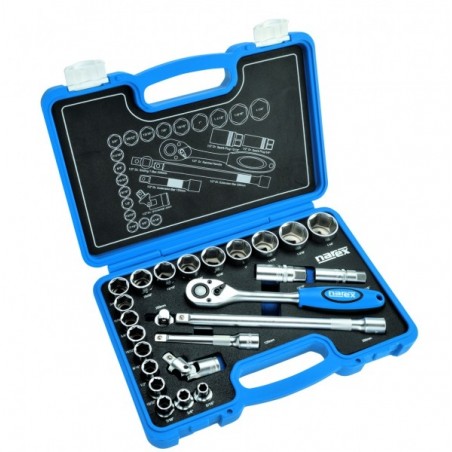 Sada hlavic a ovladačů 1/2" palcová NAREX-SADA 25-dílná, 1/2"- HS004032