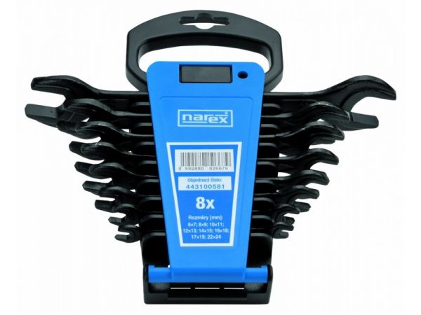 Sada oboustr.klíčů v plast.držáku DIN 895 - NAREX 230895.508-NAREX 8-dílná /6-24/