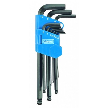 Sada zástrčných klíčů šestihranných s kuličkou, 9dílná 230710K.109-NAREX SADA