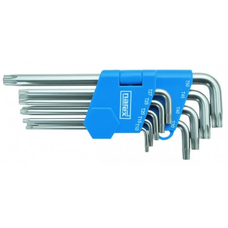 Sada zástrčných klíčů šestihr. prodloužených, 9dílná 230711.609-NAREX SADA TORX (T10-T50)