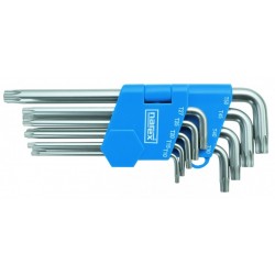 Sada zástrčných klíčů šestihr. prodloužených, 9dílná 230711T.609-NAREX SADA TORX s otvorem (TT10-TT50)