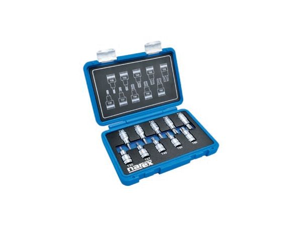 Sada hlavic TRX 20-70/55mm NAREX-SADA 10-dílná, T20-70 /443000961/