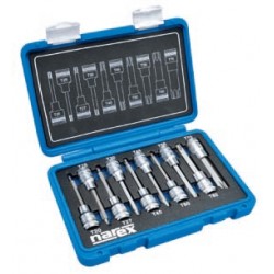 Sada hlavic TRX 20-70/100mm NAREX-SADA 10-dílná, T20-70 /443000962/