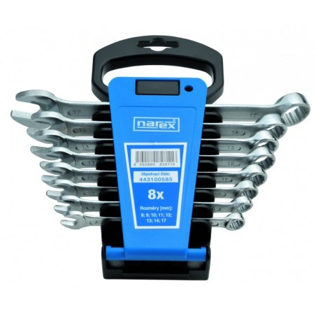 Sada očkoplochých klíčů palcová-plast.držák DIN 3113 230406.612-3113NAREX 12-dílná /1/4"-7/8"/