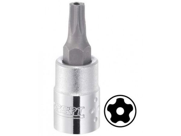 Hlavice zástrčná 1/4" - TORX s otvorem TONA EXPERT HL E030142 - TT8