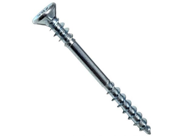 Tx-kombi+ vrut pro spojování deskových materiálů, zápustná hlava, torx 25, částečný závit se závitem pod hlavou, zinek bílý fe/z