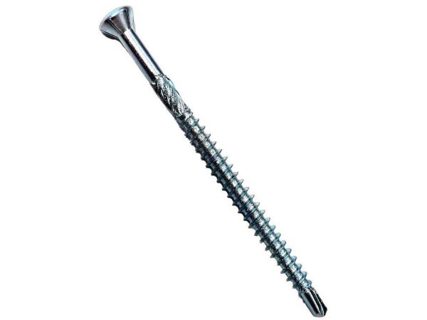 Tx-60 vrtací vrut do lišt a podlah, malá zápustná hlava se 6 drážkami, torx 10, frézovací segment, vrtací špička, ocel, zinek bí