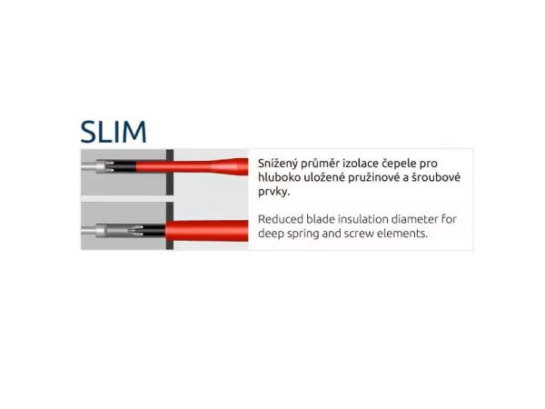 Šroubovák speciální, S LINE ELEKTRO SLIM, 8344-12 - PH2/plochý x 100 NAREX