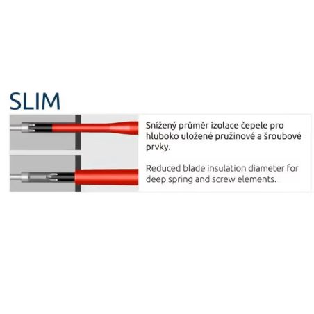 Šroubovák speciální, S LINE ELEKTRO SLIM, 8344-12 - PH2/plochý x 100 NAREX