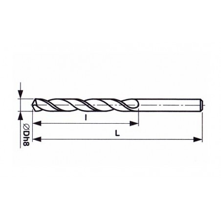 Vrták s válcovou stopkou - střední řada HSS 221135