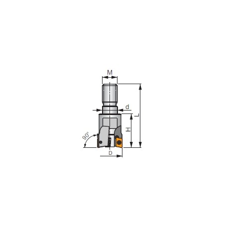 Modulární fréza FORCE AD (H4) PRAMET 32A3R043M16-SAD16E-C