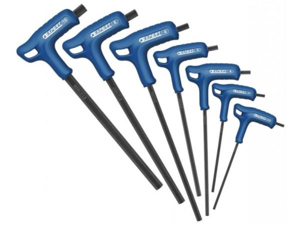 7 dílná sada zástrčných šestihranných klíčů s "T" rukojetí TONA EXPERT E121617