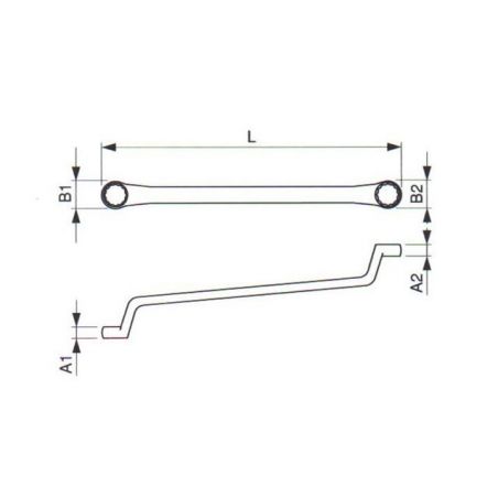 Klíč maticový očkový vyhnutý 75°