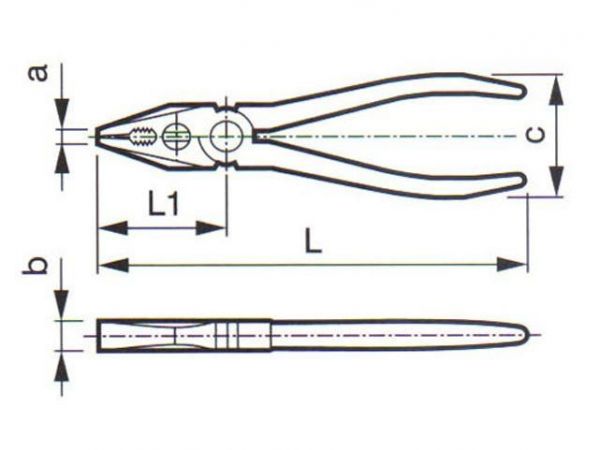 Kleště kombinované ZBIROVIA - nákres