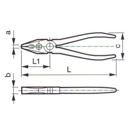 Kleště kombinované ZBIROVIA - nákres