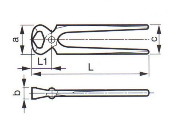 Kleště štípací ZBIROVIA nákres