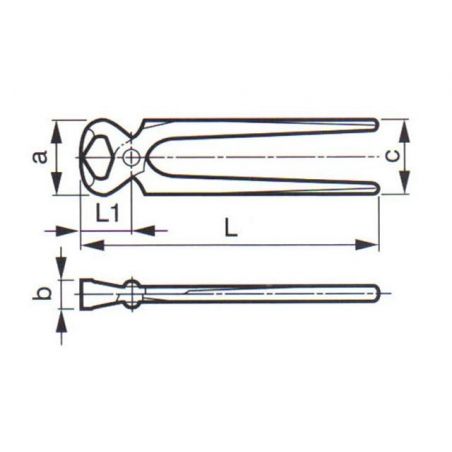 Kleště štípací ZBIROVIA nákres