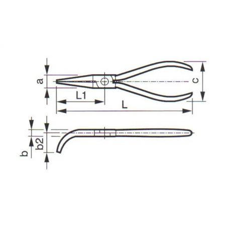 Kleště čelně zahnuté 45° ZBIROVIA 2306/190 PVC