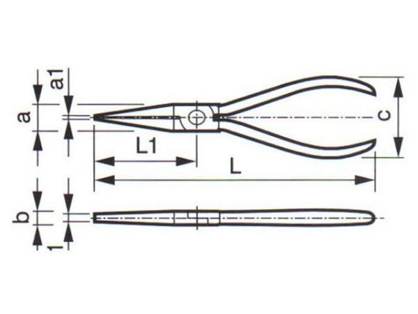 Kleště s dlouhými plochými čelistmi ZBIROVIA 345/180