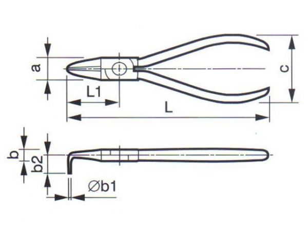 Kleště na pojistné kroužky - vnitřní zahnuté 45° ZBIROVIA