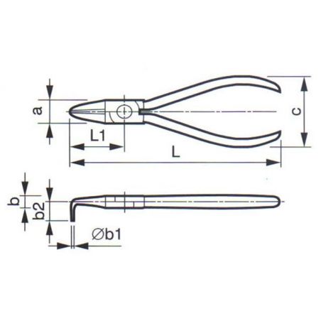Kleště na pojistné kroužky - vnitřní zahnuté 45° ZBIROVIA