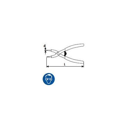 Kleště na pojistné kroužky 90° zahnuté vnitřní 275mm, 2,3mm TONA EXPERT E117923