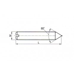 Diamantový orovnávač jednokrystalový nebroušený se závitovou stopkou 224916