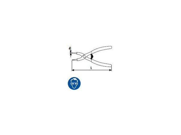 Kleště na pojistné kroužky přímé vnitřní 215mm, 2,3mm TONA EXPERT E117915